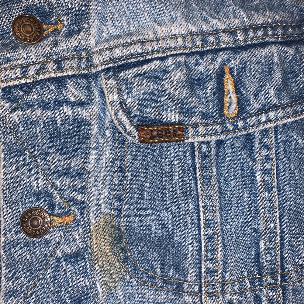 Vintage Lee Sports Jean Jacket Size Large 90s - Picture 2 of 4